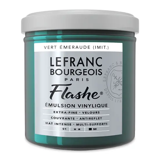 Lefranc & Bourgeois Flashe Vinyl Paint - Viridian Hue, 125 ml jar {2}