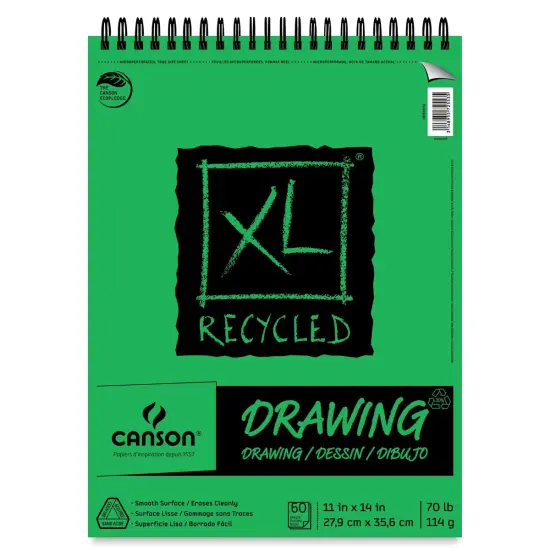 Canson XL Recycled Drawing Pad - 11" x 14", Wirebound Top, 60 Sheets {2}