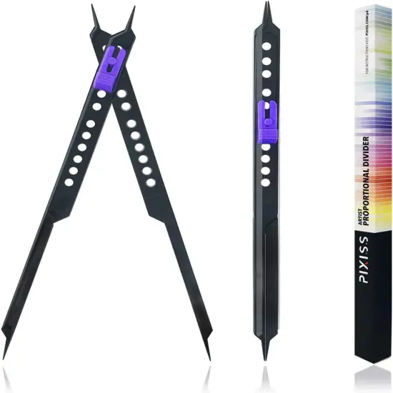 Pixiss Proportional Divider Artist Drawing Tool for Artists, Professional Caliper {1}