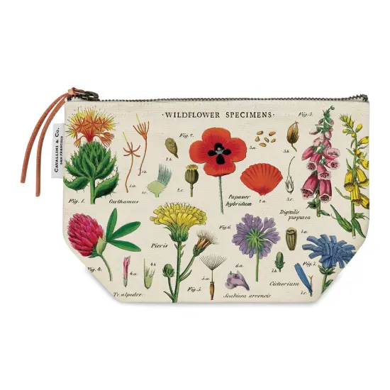 Cavallini Wildflowers Cotton Pouch {1}