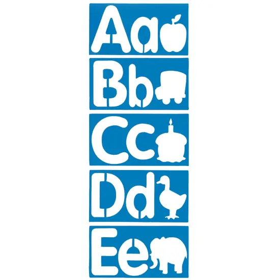 Roylco Big Alphabets and Pictures Stencils - Set of 26 {2}