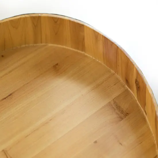 Large Barrel Head Decorative Storage Serving Tray {6}
