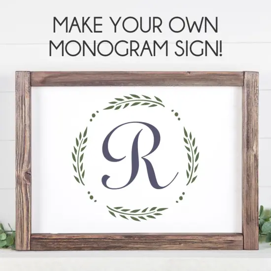 Laurel Monogram Custom Stencil {5}