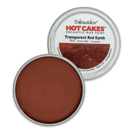 Enkaustikos Hot Cakes Encaustic Paint - Transparent Earth Red, 45 ml tin {1}