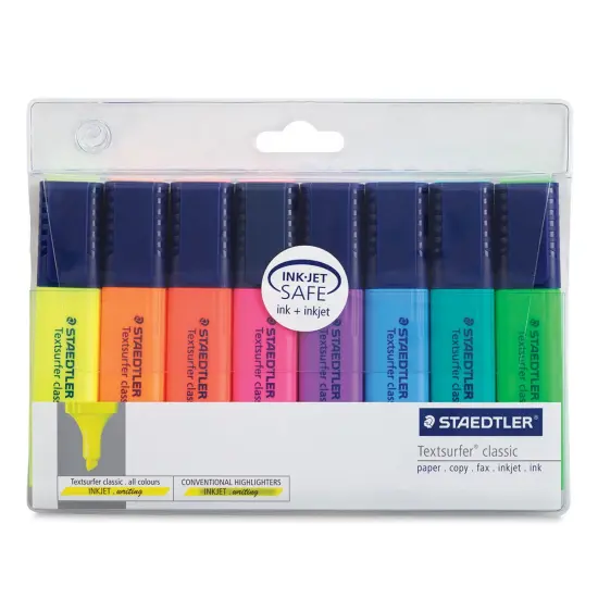 Staedtler Textsurfer Classic Highlighters - Assorted Colors, Set of 8 {1}