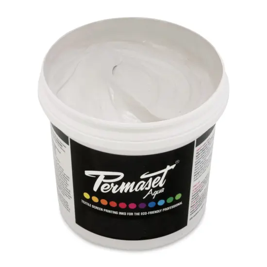 Permaset Aqua Fabric Ink - Pearl White, Liter {1}