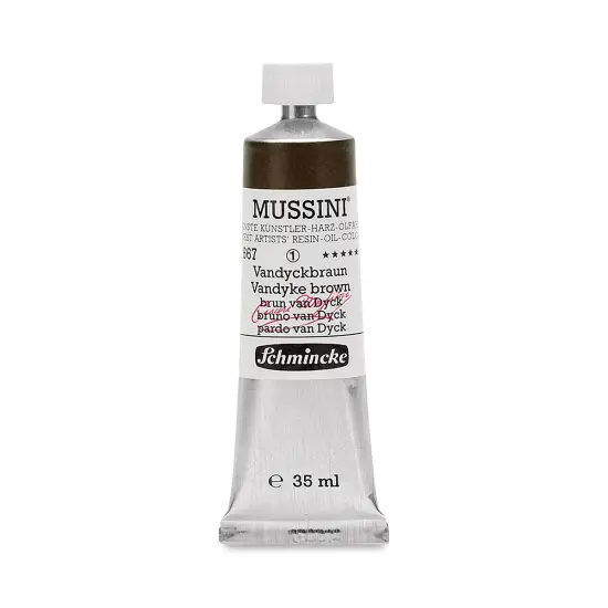 Schmincke Mussini Oil Color - Semi-Transparent, Vandyke Brown, 35 ml tube {1}