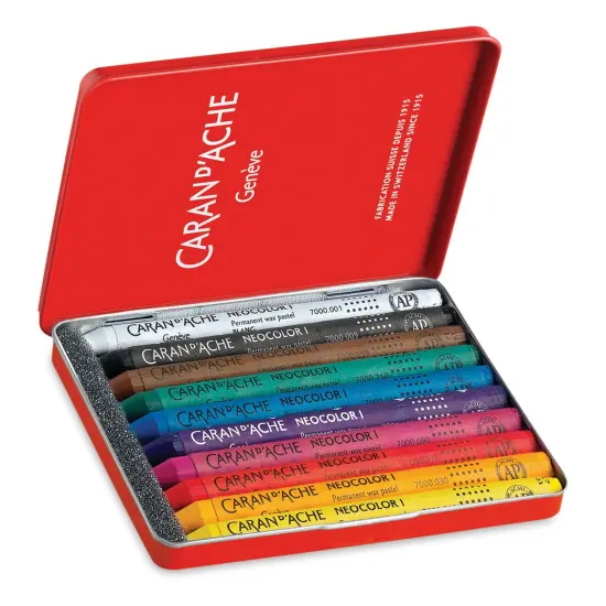 Caran d'Ache Neocolor I Wax Pastels - Assorted Colors, Set of 10 {2}