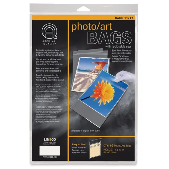 Lineco Photo Art Bag Pack - 11" x 17", Pkg of 10 {1}