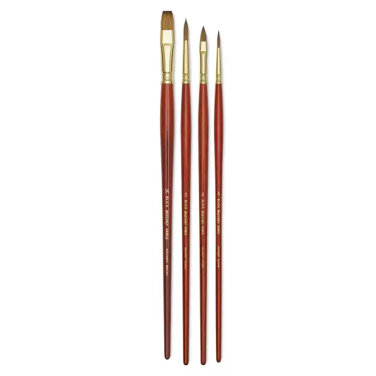 Blick Master Kolinsky Sable Brush Set - Set of 4, Long Handle {2}