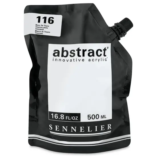 Sennelier Abstract Acrylic - Titanium White, 500 ml pouch {1}