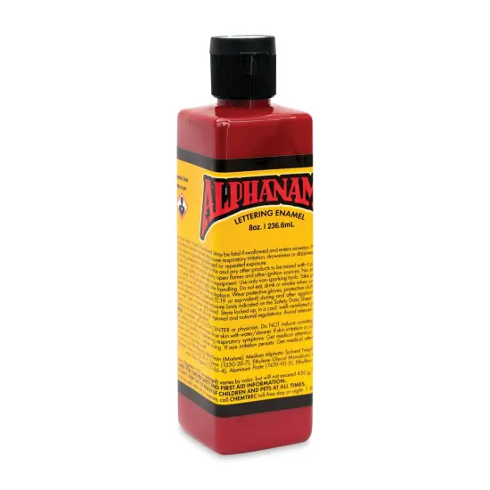 Alpha6 Alphanamel Lettering Enamel - Dark Red, 236.6 ml, Bottle {1}