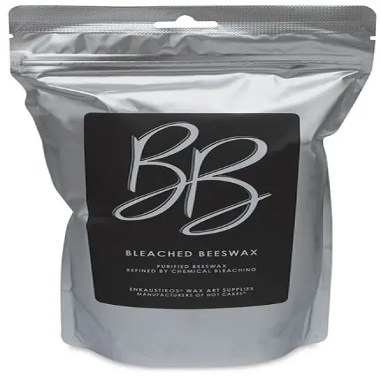 Enkaustikos Bleached Beeswax - 16 oz bag {1}