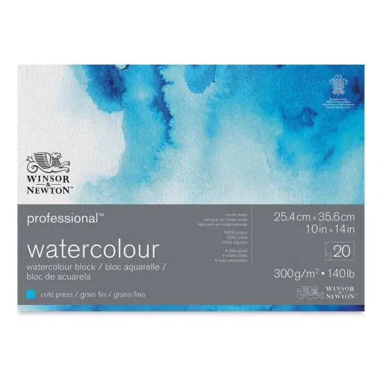 Winsor & Newton Professional Watercolor Block - 10" x 14", Cold Press {1}