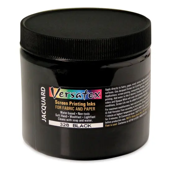 Jacquard Versatex Screen Printing Ink - Black, 16 oz jar {1}