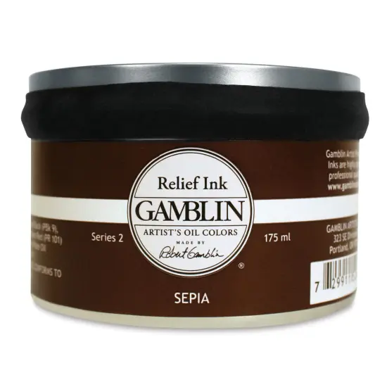 Gamblin Artist's Colors Relief Ink - Sepia, 175 ml {1}