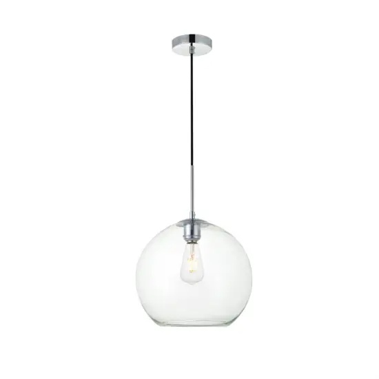 Baxter 1 Light Chrome Pendant With Clear Glass {1}