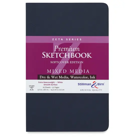 Stillman & Birn Zeta Series Softcover Sketchbook - 8-1/2" x 5-1/2", Portrait {1}