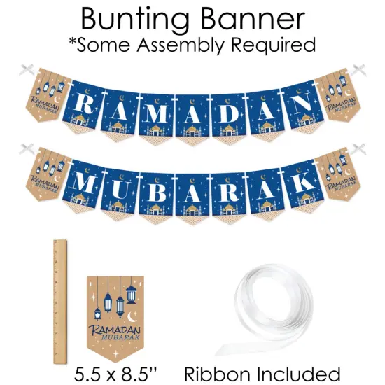 Big Dot of Happiness Ramadan - Banner and Photo Booth Decorations - Eid Mubarak Supplies Kit - Doterrific Bundle {6}
