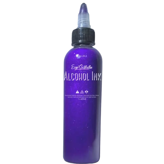 Premium Alcohol Ink | Metallic and Vibrant | High Saturated Unique Colors | For Tumblers, Coasters, Resin Dye, Alcohol Ink Paper, Yupo, Resin Petri Dish | 4 oz by volume | by Ezgi Sertcetin Metallic am&eacute;thyste {1}