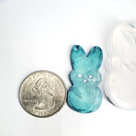 Peep Bunny Dangle Earring Mold (C12) {2}