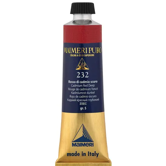 Maimeri Puro Oil Color - Cadmium Red Deep, 40 ml tube {1}