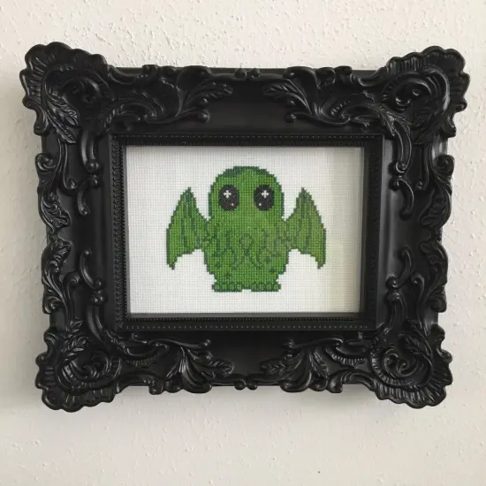 Cute Cthulhu Counted Cross Stitch DIY KIT Intermediate {3}