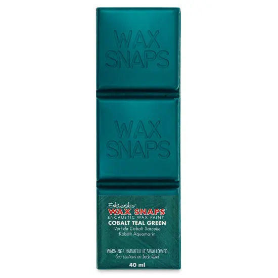 Enkaustikos Wax Snaps Encaustic Paints - Cobalt Teal Green, 40 ml cake {1}