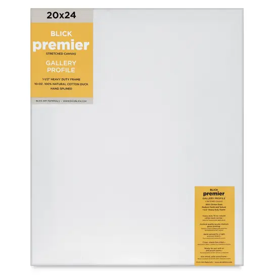 Blick Premier Stretched Cotton Canvas - Gallery Profile, Splined, 20" x 24" {1}