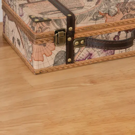 Old World Map Suitcase {4}