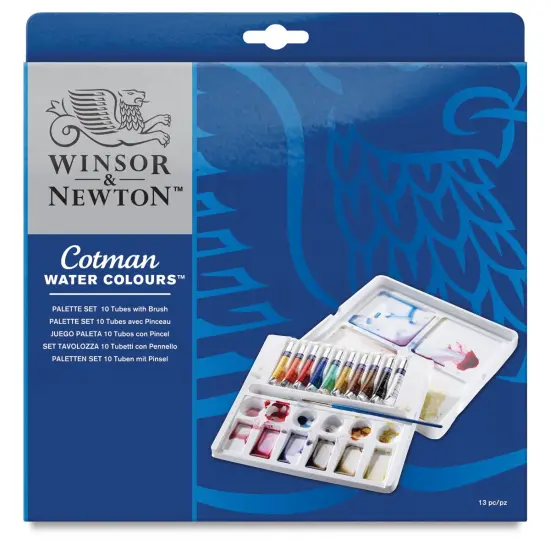 Winsor & Newton Cotman Watercolors - Set of 10 Tube Palette, Assorted Colors,8 ml Tubes {1}