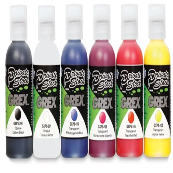 Grex Private Stock Airbrush Base Modifier - Primary Colors, Set of 6, 2 oz {2}