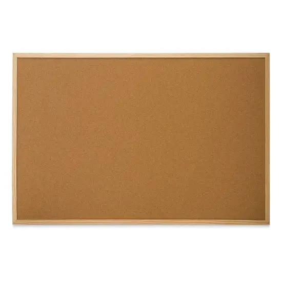 MasterVision Wood Frame Cork Bulletin Board - 24" x 36" {1}