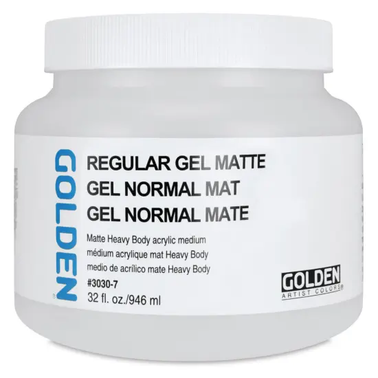 Golden Regular Acrylic Gel Medium - Matte, 32 oz jar {2}