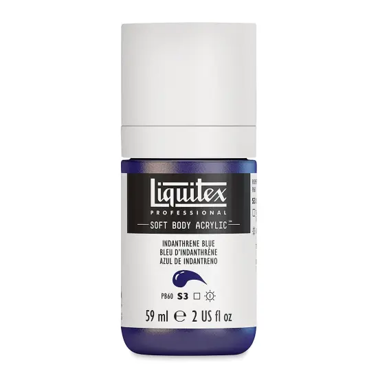 Liquitex Soft Body Artist Acrylics - Indanthrene Blue, 59 ml bottle {2}