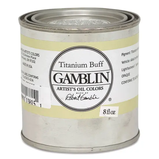Gamblin Artist's Oil Color - Titanium Buff, 8 oz can {1}