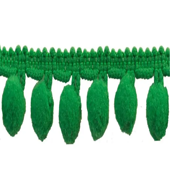 Belagio Pom Trim, 1.25" Wide, 10-Yard Bolt, Emerald Green {1}