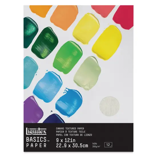 Liquitex Basics Canvas Textured Paper Pad - 9" x 12", 12 Sheets {1}