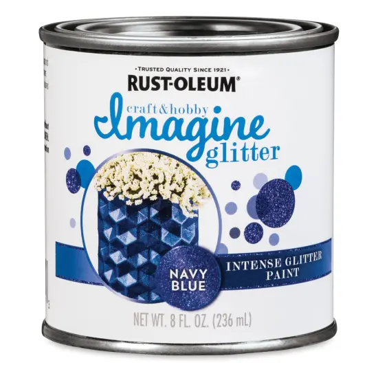 Rust-Oleum Imagine Intense Glitter Paint - Navy Blue, 8 oz {1}
