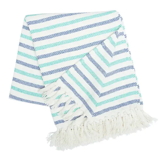Lakeview Stripe Accent Throw Blanket {1}