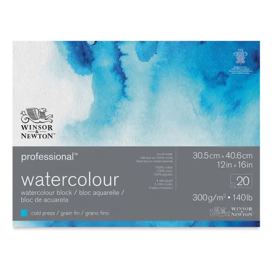 Winsor & Newton Professional Watercolor Block - 12" x 16", Cold Press {1}