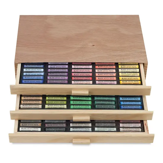 Blick Artists' Soft Pastel Set - Assorted Colors, Deluxe Wood Box, Set of 180 {2}