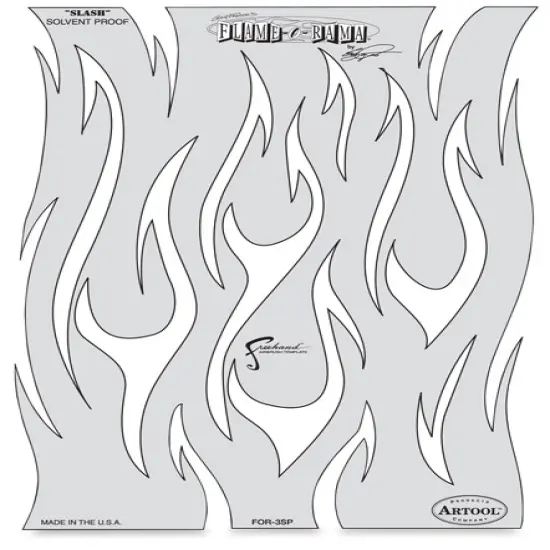 Iwata Artool Freehand Template - Flame-O-Rama Slash {1}