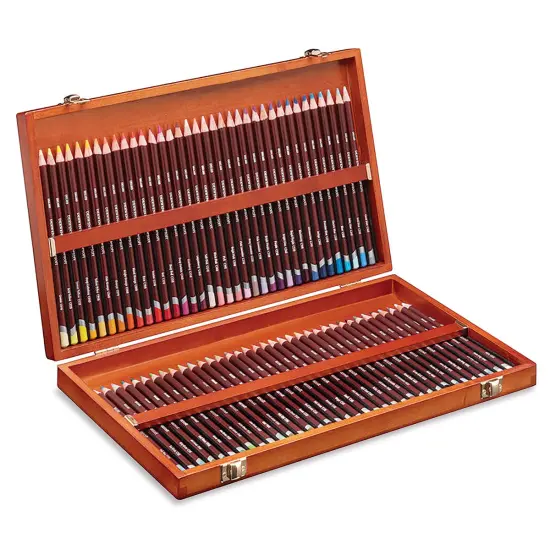 Derwent Coloursoft Pencil Set - Assorted Colors, Wood Box, Set of 72 {2}