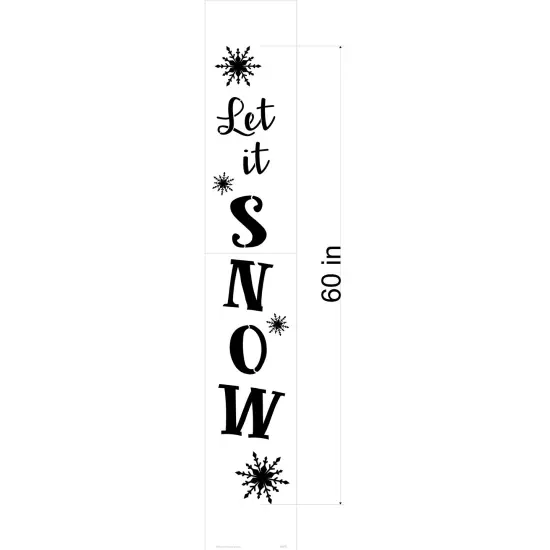 60-Inch Let It Snow Tall Wall Stencil | 3805L by Designer Stencils | Word & Phrase Stencils | Reusable Art Craft Stencils for Painting on Walls, Canvas, Wood | Reusable Plastic Paint Stencil for Home Makeover | Easy to Use & Clean Art Stencil {2}