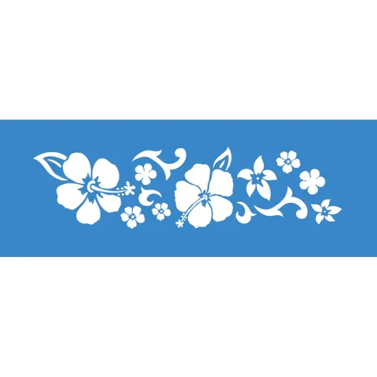 Small Hibiscus Flower Wall Stencil | 3491 by Designer Stencils | Reusable Art Craft Stencils for Painting on Walls, Canvas, Wood | {1}