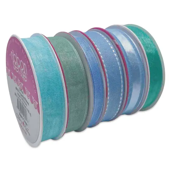 Morex Ribbon Assortments - Ocean Blue, Set of 6 Rolls, 26 yds {1}