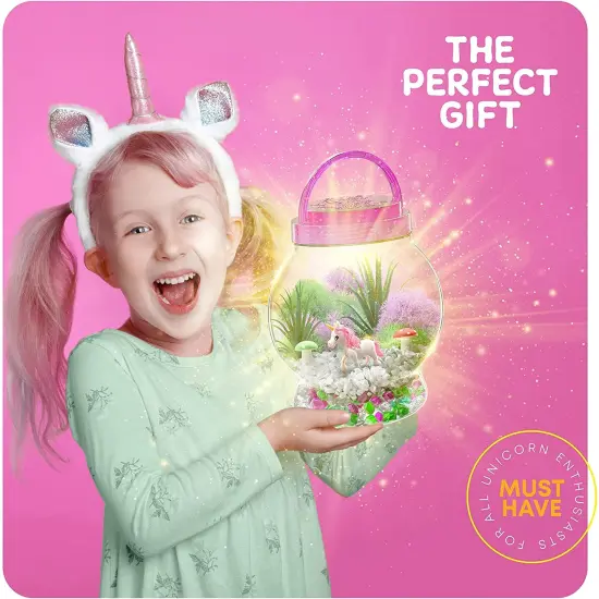 Light-Up Unicorn Terrarium Kit for Kids - Kids Birthday Gifts for Kids - Best Unicorn Toys & Activities Kits Presents - Arts & Crafts Stuff for Little Girls & Boys {4}