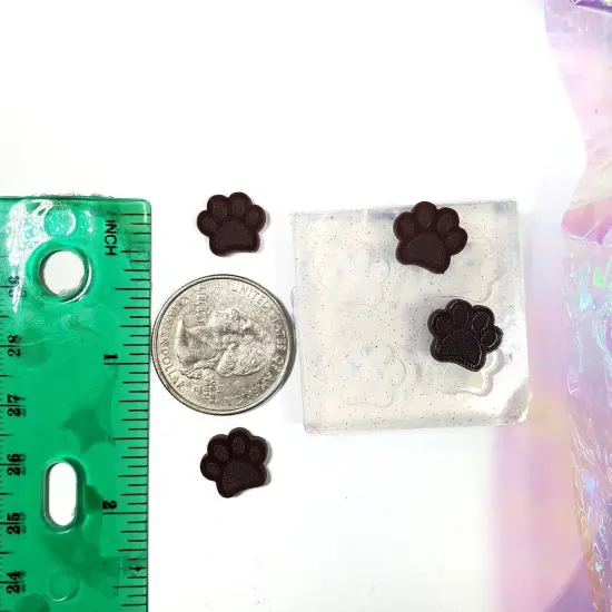 Dog Paw Stud Earring Silicone Silicone Mold(B11) {4}