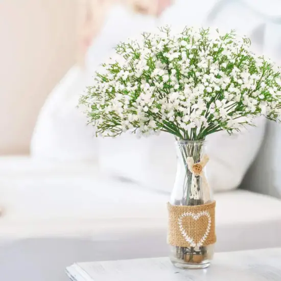12pcs Artificial Baby Breath White Gypsophila Stems Faux Baby's Breath Bouquet {5}